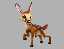 FAWNY BLUSHING MALE NO ANTLERS FAWN LOG. BREEDABLE! NO FOOD NECESSARY! MAKE MONEY!