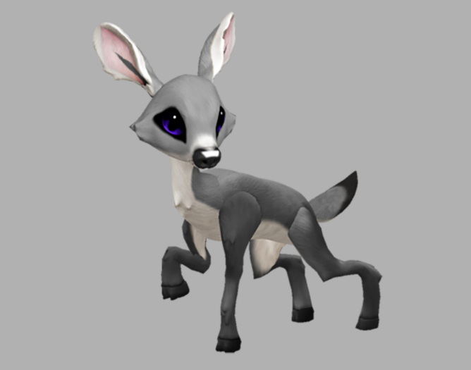 SILVY INDIGO FEMALE (DEER DNA) FAWN LOG. BREEDABLE! NO FOOD NECESSARY! MAKE MONEY!