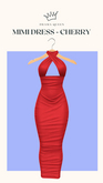 DRAMA QUEEN Mimi Dress - Cherry (ADD)