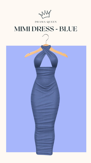 DRAMA QUEEN Mimi Dress - Blue (ADD)