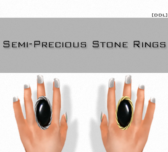 [DDL]Semi-Precious Stone Rings /Onyx (2)