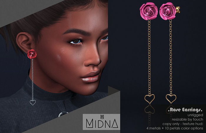 MIDNA - Rose Earring