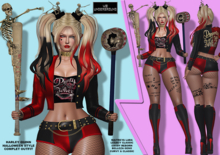 **HARLEY QUINN HALLOWEEN STYLE COMPLET OUTFIT**