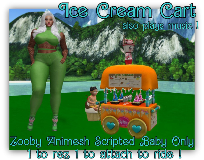 MERCI~ iCE CREAM CART