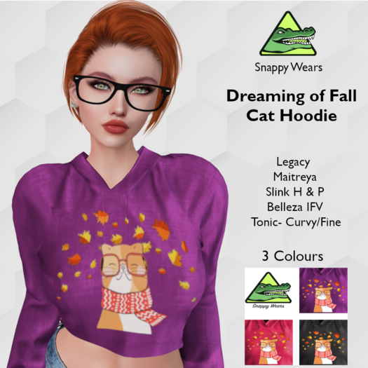 Snappy \\  Dreaming of Fall Cat Hoodie