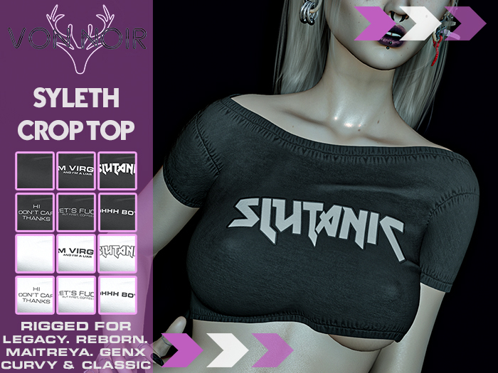 Von Noir - Syleth Crop Top