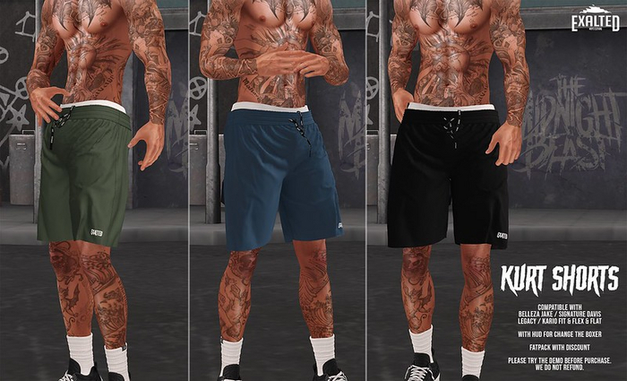 ExalteD - Kurt Shorts {Bell/Sign/Legacy/Kario} Brown