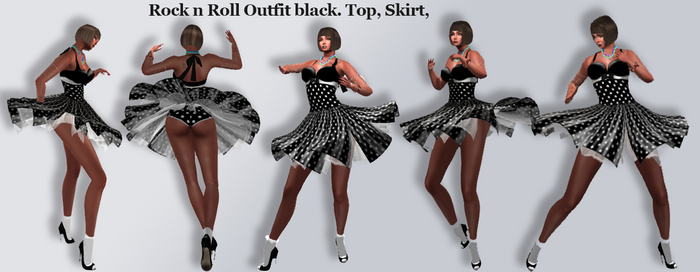 Chantal RocknRoll Outfit.  Hair, Schoes, Socks  Skirt, Shirt, Pants, Bowls s