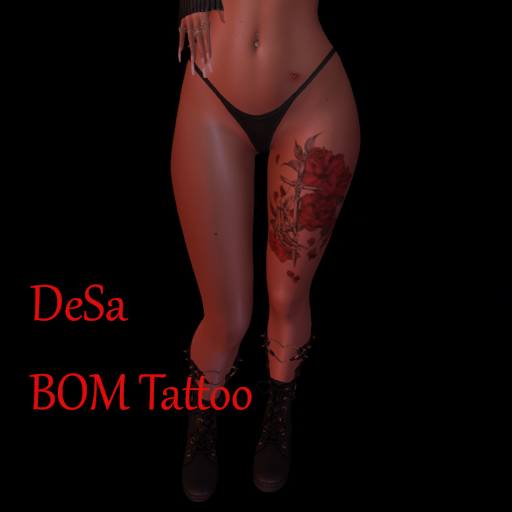 DeSa -Red Rose 01- BOM Tattoo (Add)
