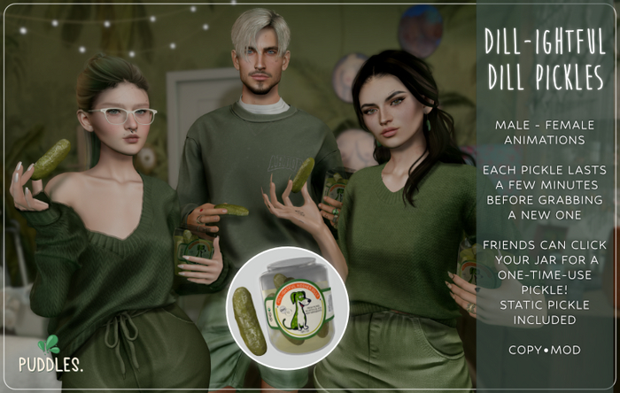 Puddles. Dill-ightful Dill Pickles