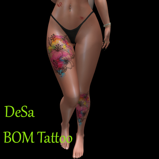 DeSa-Flowers Color 02- BOM Tattoo (Add)