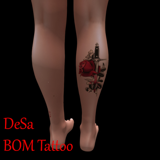 DeSa -Sword and Rose - BOM Tattoo (Add)