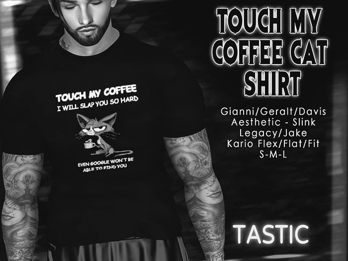Tastic-Touch My Coffee Cat Shirt Demo