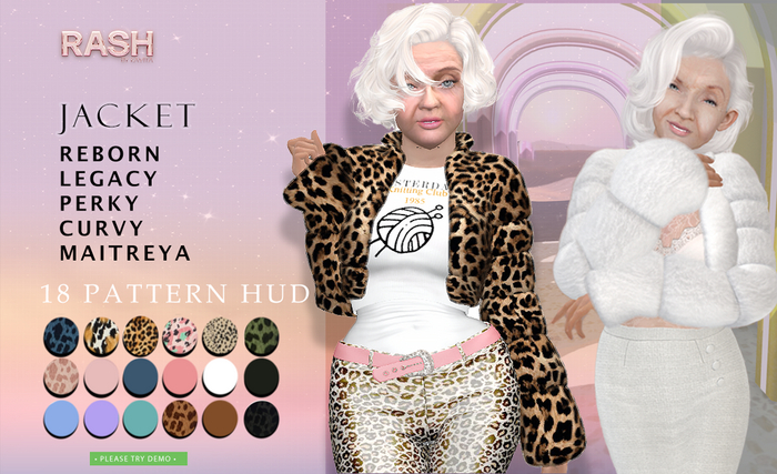*Kavita* Elsa fur jacket 18 patterns HUD -ADD