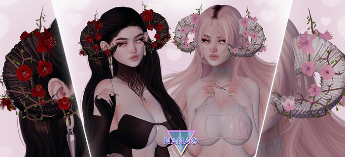 NANAO // Blossom Horns // No Rigged // + ALL HUD.