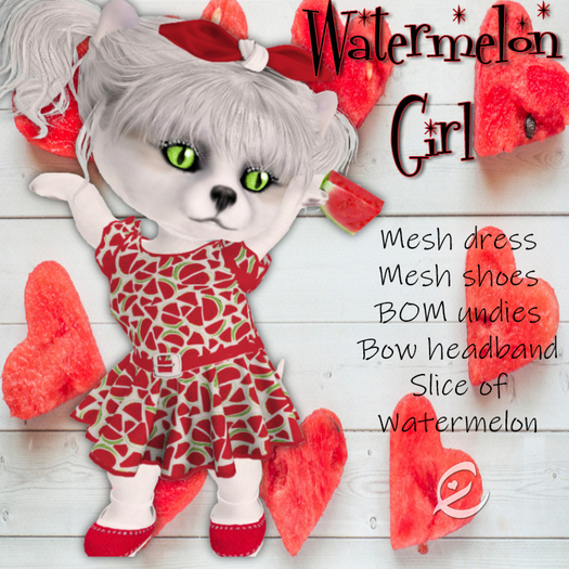 DINKIE~*ema's dinkie-Watermelon Girl  boxed (ADD)