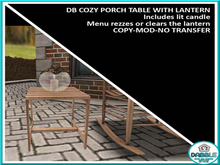 .:TT:.  COZY PORCH TABLE WITH LANTERN box