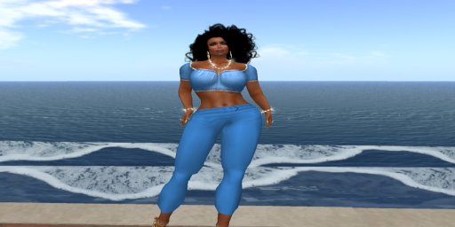 Peasant blue top & pants