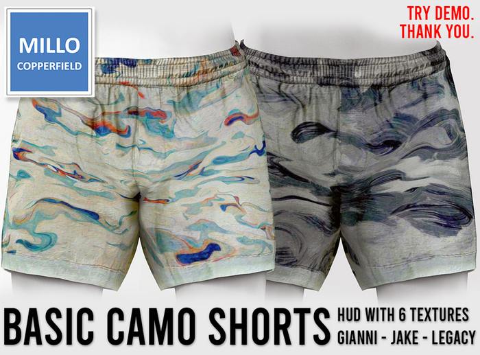 Millo Copperfield - Basic Camo Shorts with HUD (6 Textures), Copy