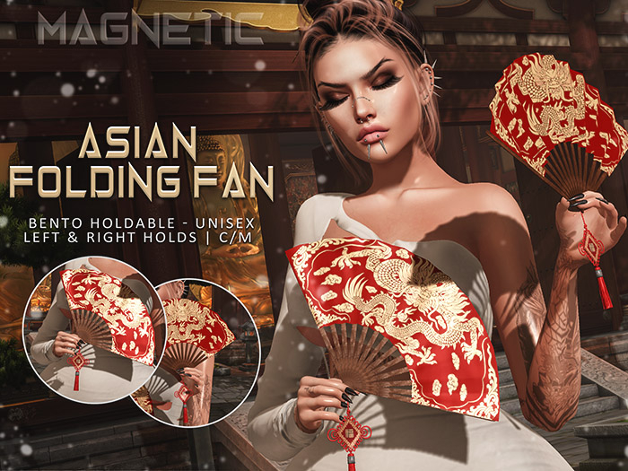 Magnetic - Asian Folding Fan