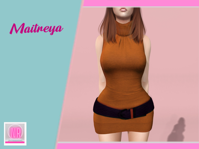 Rust Orange MiniDress with Belt for Lara 