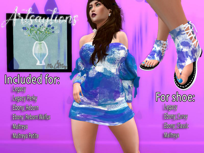 Painterly outfit BLUE
