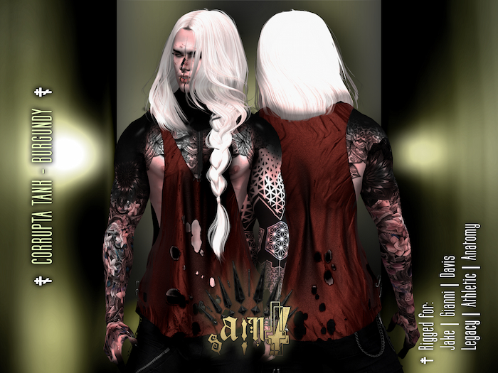 !:.sAINT.:! Corrupta Tank - BURGUNDY
