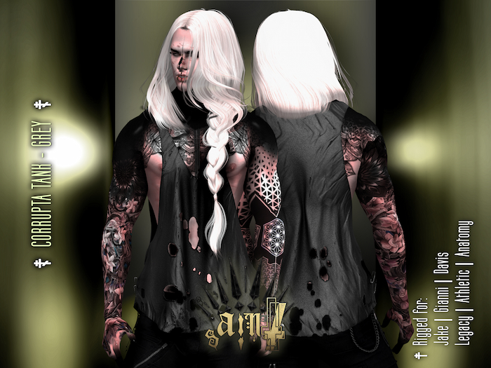 !:.sAINT.:! Corrupta Tank - GREY