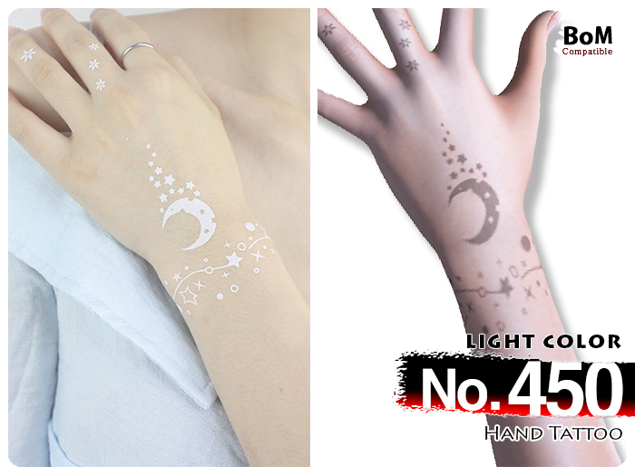 (Hand Tattoo) No.450 Light Color - BoM