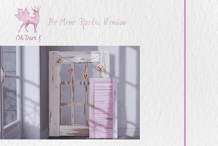 Oh Deer! Be mine - Rustic Window