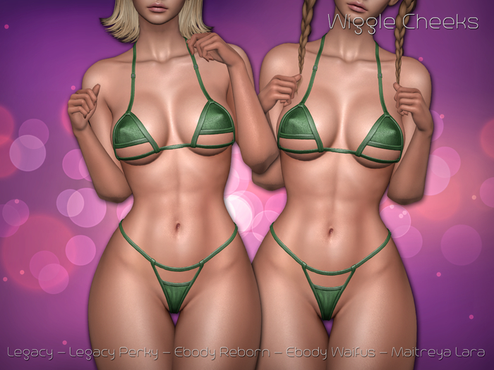 #Superdoll - Wiggle Cheeks Bikini - SPANDEX - 05 BASIL