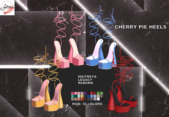 ..YIA.. Cherry Pie Heels Fatpack