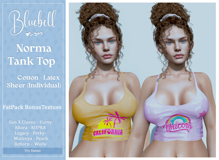 BLUEBELL Norma Top Normal / Sheer - Fatpack