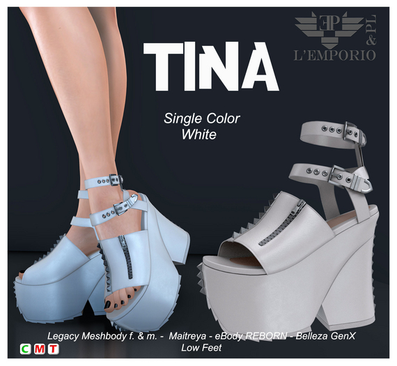 L'Emporio&PL::*Tina*::Platform shoes-White-