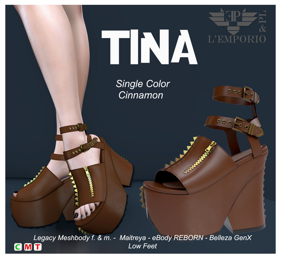 L'Emporio&PL::*Tina*::Platform shoes-Cinnamon-