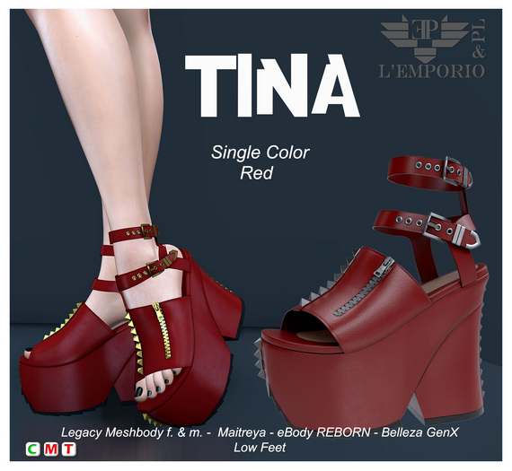 L'Emporio&PL::*Tina*::Platform shoes- Red-