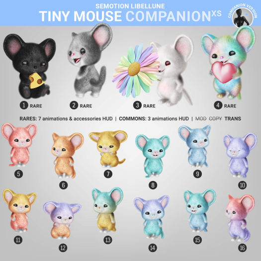 1. SEmotion Libellune Tiny Mouse XS Companion RARE