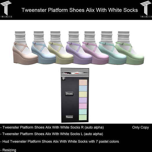 Tweenster Platform Shoes Alix With White Socks Demo