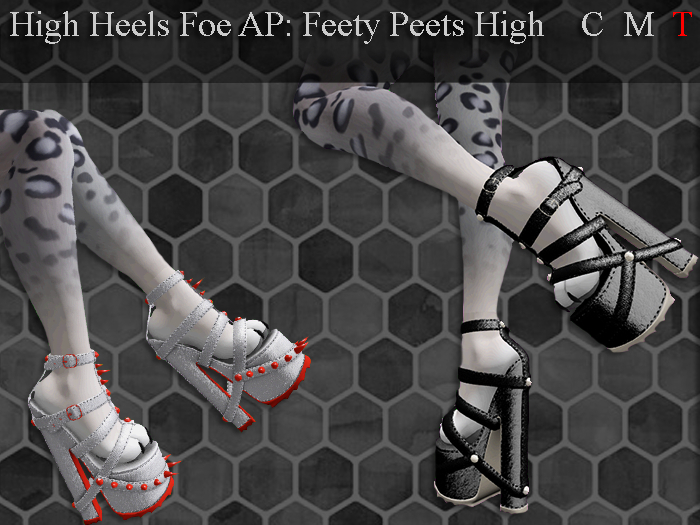 (Black & White) High Heels For AP: Feety Peets High