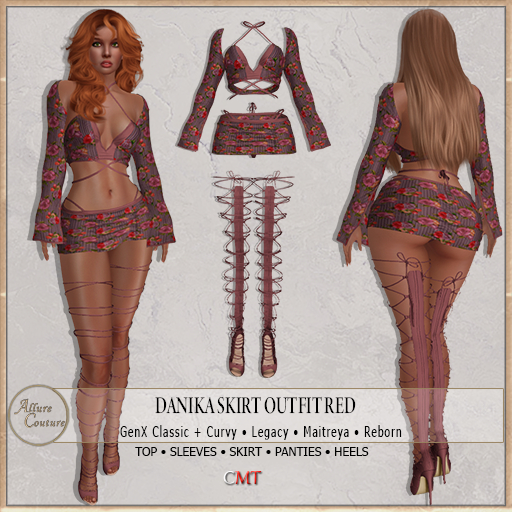 Danika Skirt Outfit Red (Add Me)