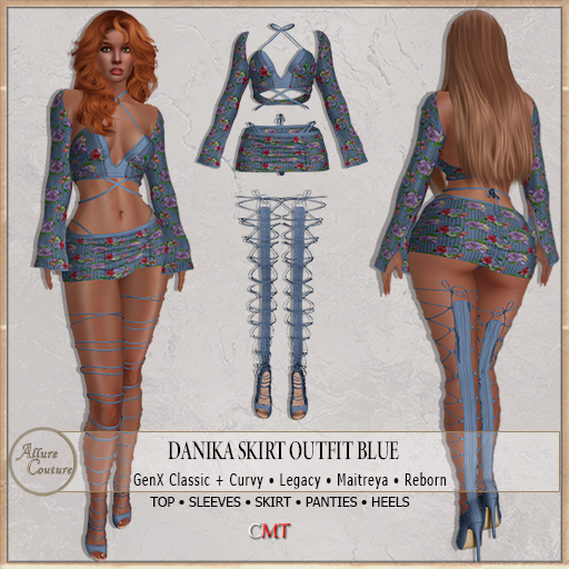 Danika Skirt Outfit Blue (Add Me)