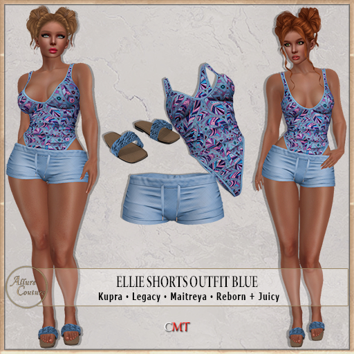 Ellie Shorts Outfit Blue (Add Me)