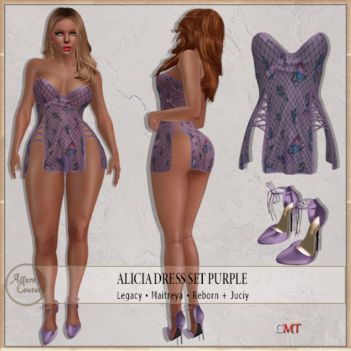 Alicia Dress Set Purple (Add Me)