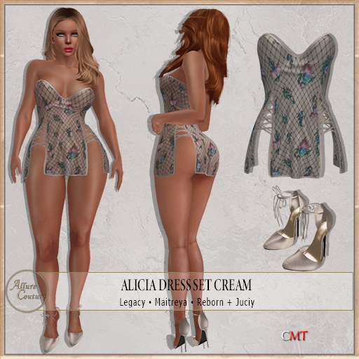 Alicia Dress Set Cream (Add Me)