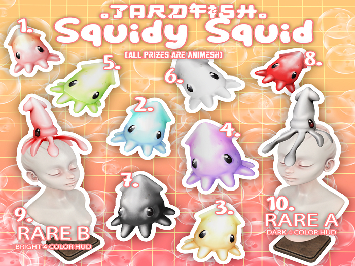 10 Tardfish Flayer Squids - Head Spanker B RARE