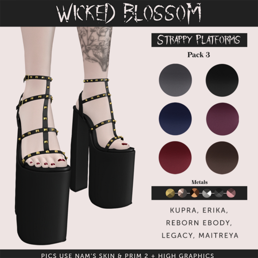 ~*WB*~ Strappy Platforms Pack 3