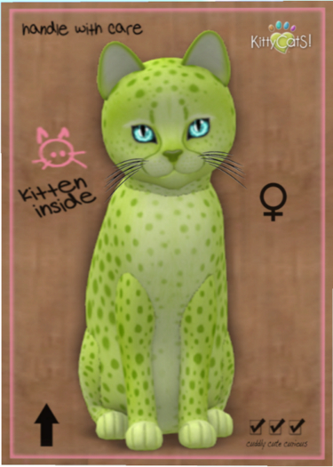 KittyCatS Box - Cheetah! - Lime No. 2
