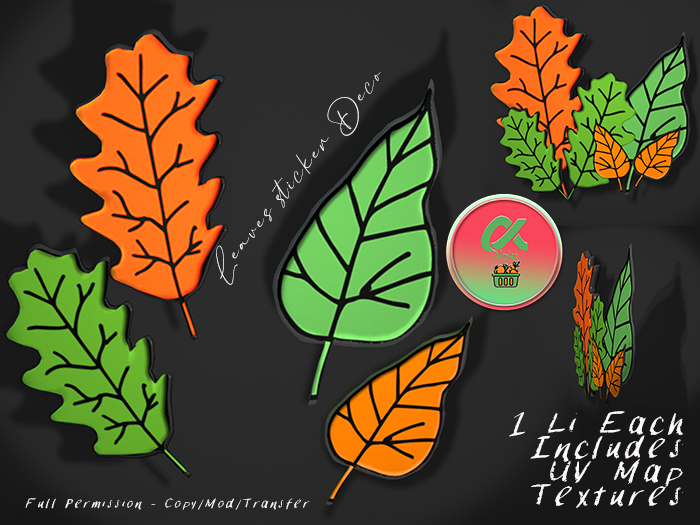 Alphamart : Leaves Sticker Deco [ADD]