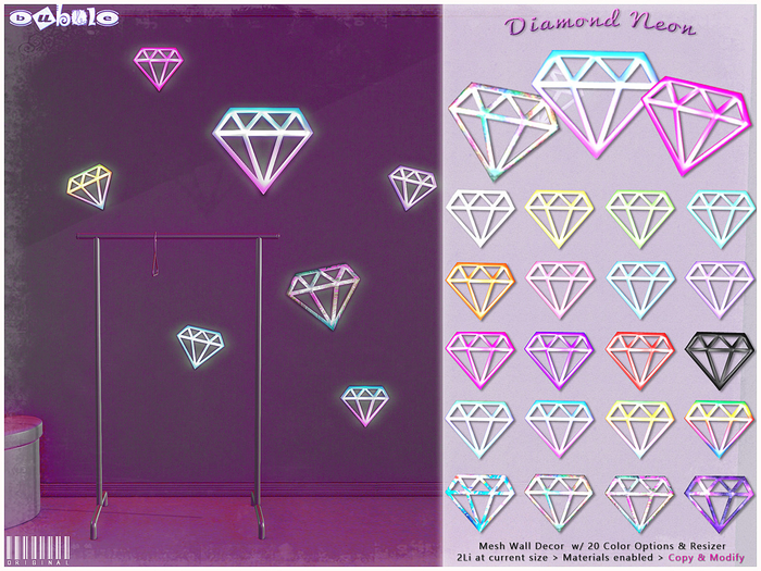 [ bubble ] Diamond Neon Wall Decor