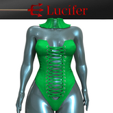 Green KUPRA Collar Corset Outfit
